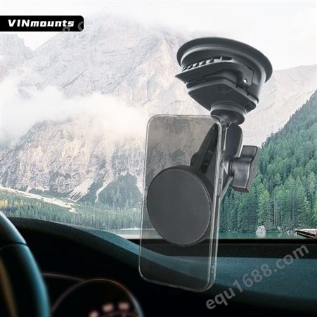 VINmounts®磁吸圆形工业磁吸球头底座适配1”球头“B”尺寸